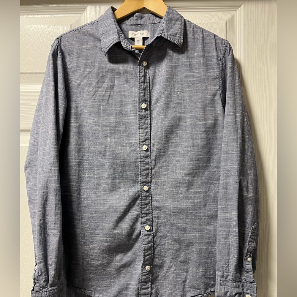 Calvin Klein Mens Button Down Shirt - Medium